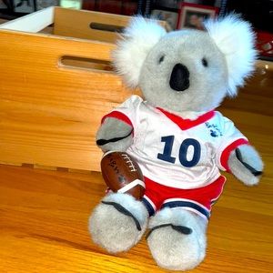 Build a bear koala bear with football and outfit..